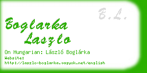 boglarka laszlo business card