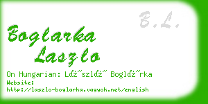 boglarka laszlo business card